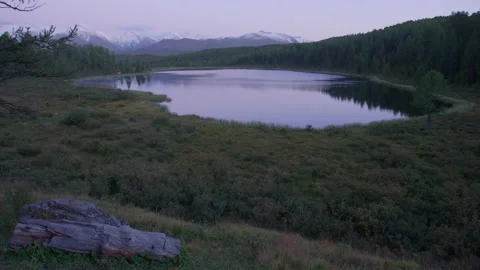 Lake in the mountains, evening Stock Footage 171765806