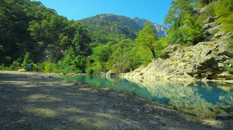Lake in the mountains Stock Footage 23017905