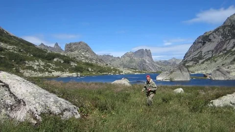 Lake in the mountains Stock Footage 81138006