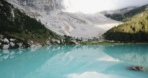 Lake in mountains Stock Footage 129169875