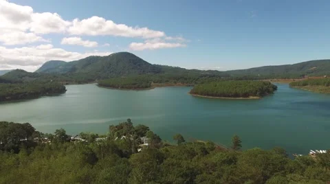 Lake in the Mountains Landscape Stock Footage 60234764