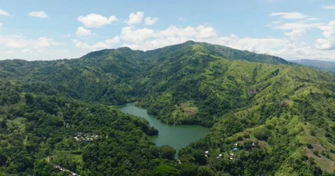 Lake in the mountains. Philippines. Stock Footage 301189315
