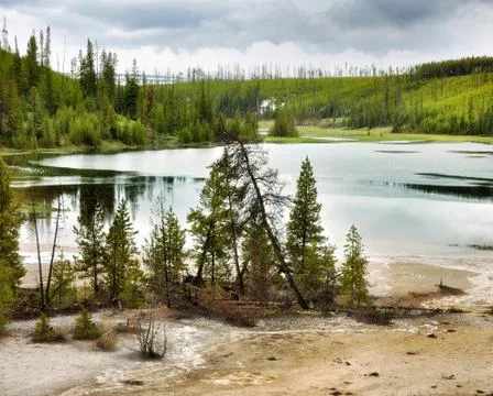 Lake in the mountains Stock Photos