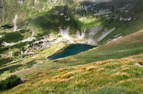 Lake in mountains Stock Photos