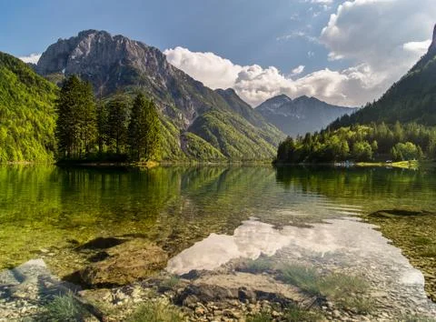 Lake in mountains Stock Photos
