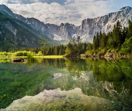 Lake in mountains Stock Photos