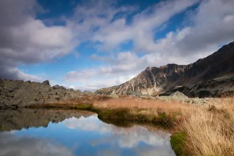 Lake in mountains Stock Photos
