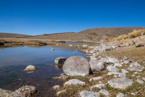 Lake in the mountains Stock Photos