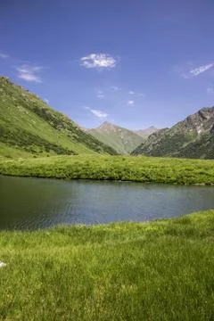 Lake in the mountains Stock Photos