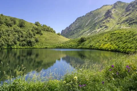 Lake in the mountains Stock Photos