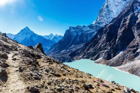 Lake in the mountains Stock Photos