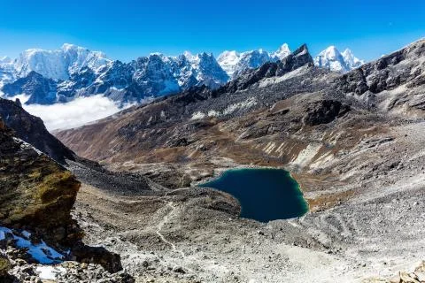 Lake in the mountains 스톡 사진