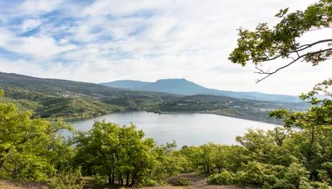 Lake in the mountains Stock Photos