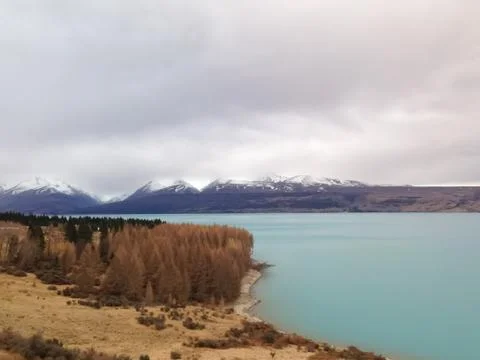 Lake with mountains Stock Photos