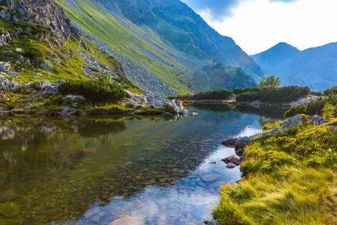 Lake in mountains Stock Photos