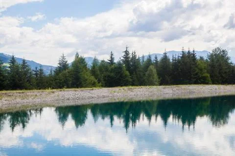 Lake in the mountains Stock Photos