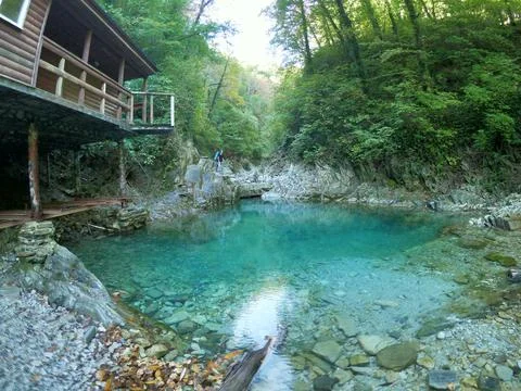 Lake in the mountains Stock Photos