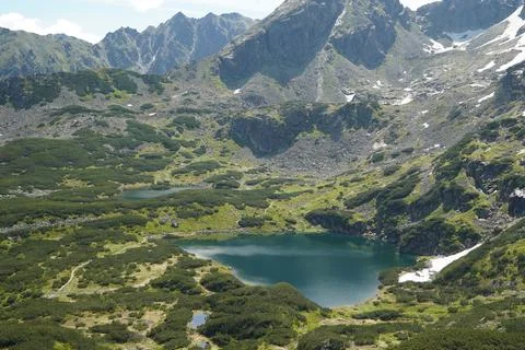 Lake in the mountains Stock Photos