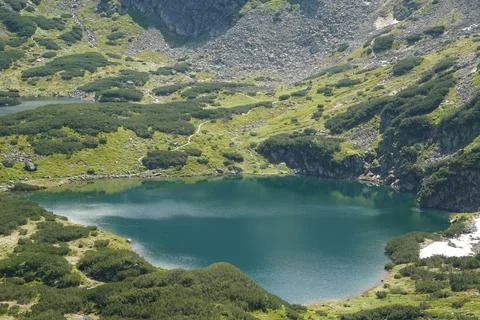 Lake in the mountains Stock Photos