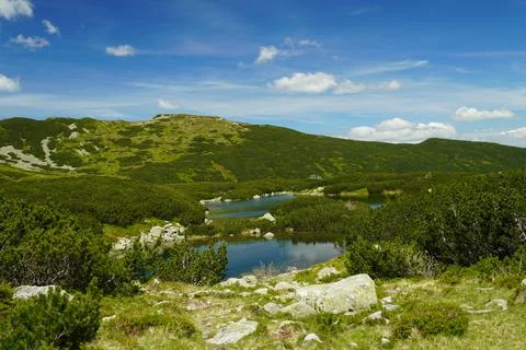 Lake in the mountains Stock Photos