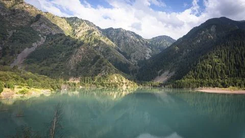 Lake in the mountains Stock Photos