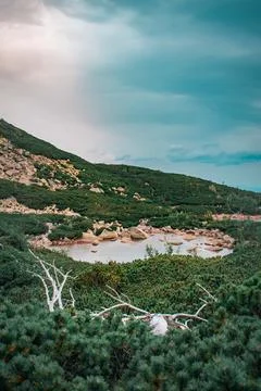 Lake in the mountains 스톡 사진