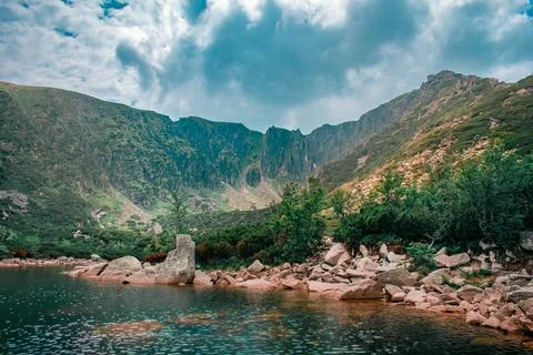 Lake in the mountains Foto stock
