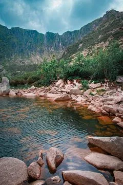 Lake in the mountains 스톡 사진