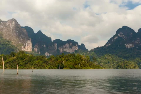 Lake mountains time lapse Stock Footage 48267035