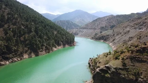 Lake in the mountains in Turkey Video stock 120610894