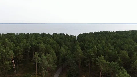 Lake Naroch is the largest in Belarus. Stock Footage 115658336