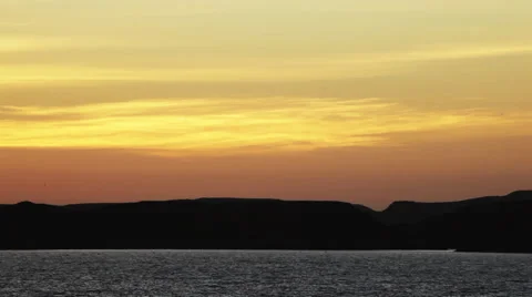 Lake Nasser sunset Stock Footage 49833310