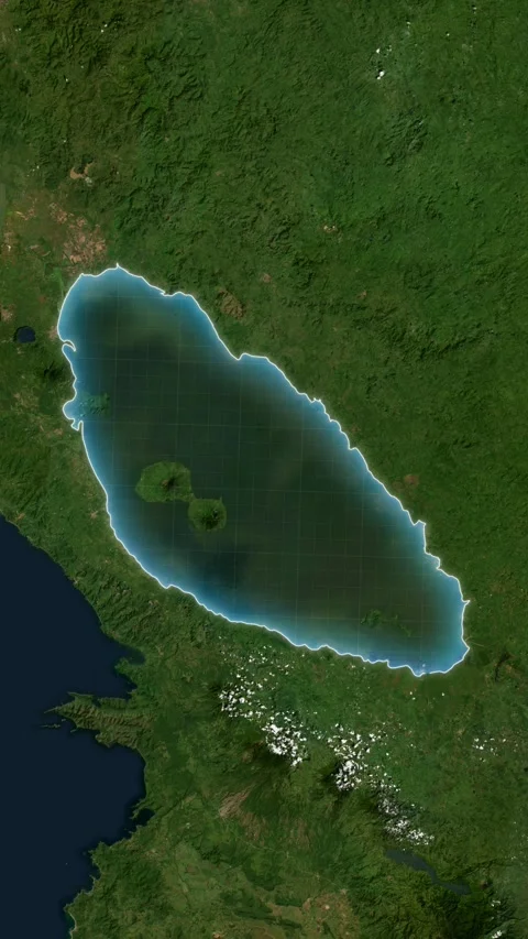 Lake Nicaragua Map With Loop  Animation In Vertical Stock Footage 334084779