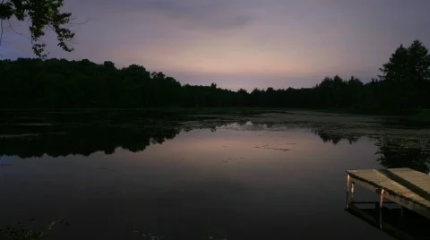 Lake Night Stock Footage 639554