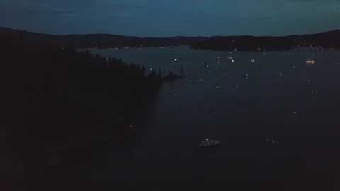 Lake at night Stock Footage 91950496