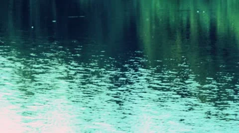 Lake night reflection Stock Footage 12161465