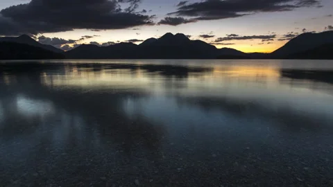 Lake at night time lapse 4k Stock Footage 138322406