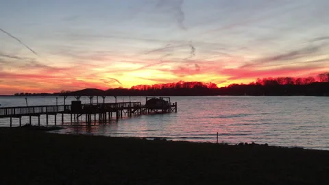 Lake Norman sunset Stock Footage 169756138