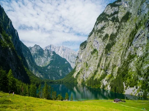 Lake Obersee in Germany Stock Footage 80316786