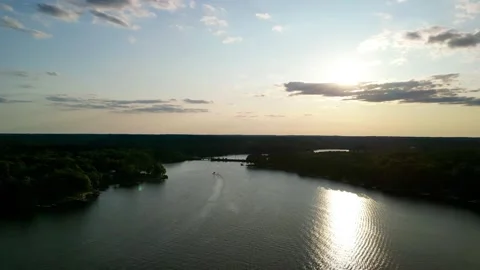 Lake oconee sunset Stock Footage 244154028