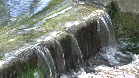 Lake Overflow Slow Motion Stock Footage 152528424