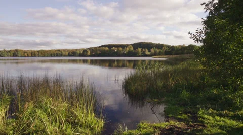 Lake - Pan left Stock Footage 34269780