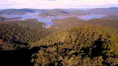 Lake panorama Australia Stock Footage 76486589