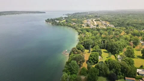 Lake panorama from drone Video stock 313506492