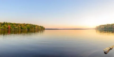 Lake panorama Stock Photos