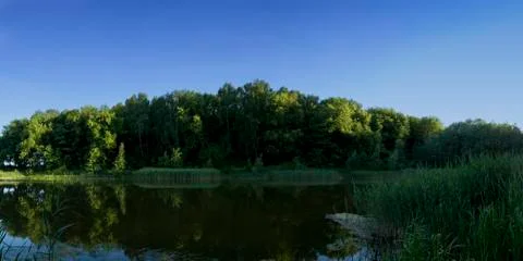 Lake panoramic image Stock-Fotos