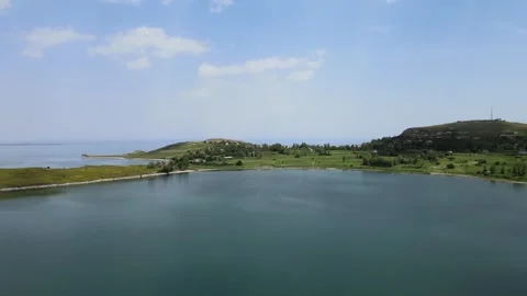 Lake panoramic view Stock Footage 242420980