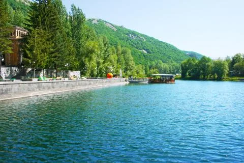 Lake in park Stock Photos