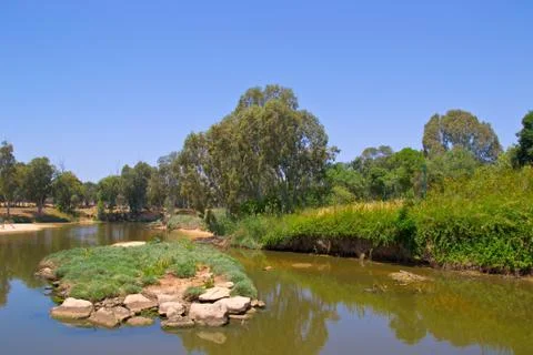 Lake in the park Stock Photos