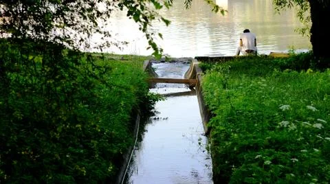 Lake in the park Stock Photos